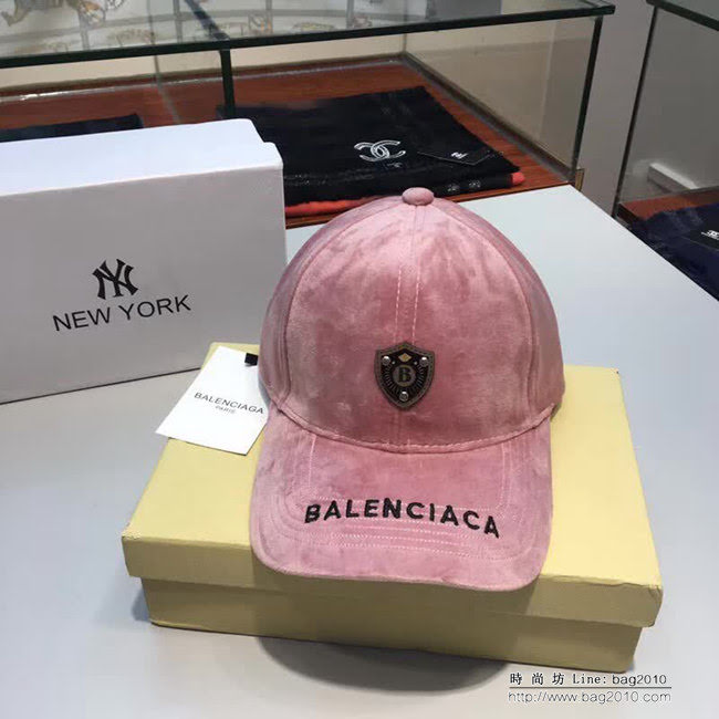 BALENCIAGA巴黎世家 原單刺繡LOGO款 時尚潮流燈芯絨棒球帽 LLWJ8596